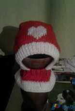 hearts cap,hat for little girls-knitting