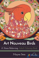 Art Nouveau Birds Adult Coloring Book by Maysa Sem