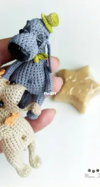Wolligurumi Crochet Pattern Dog Key Ring/ Bag Pendant