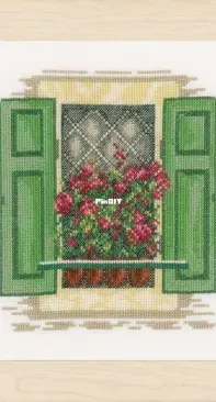 Lanarte PN-0167122 Raam Met Groene Luiken / Window with Green Shutters XSD