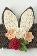 Semi Sweet Crafter - Floral bunny headband - Free