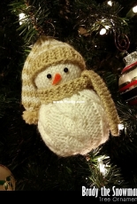 Brady the Snowman Ornament by Aunt Janet´s Designs