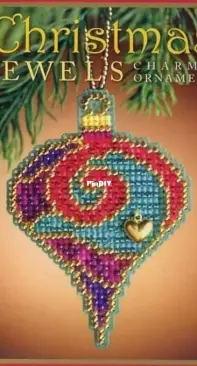 Mill Hill - Christmas Jewels Charmed Ornaments MH16-1304 Garnet Spiral XSD