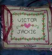 My First Project.. Wedding Ring Cushion.
