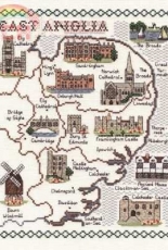 Classic Embroidery Counted Cross Stitch Map - East Anglia