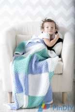 Premier Yarns-Color Block Baby Blanket by Premier Yarns Design Team-Free