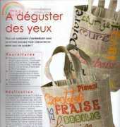 Shopping bag with a food shopping list  in French