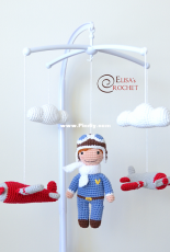 Elisas Crochet - Elisa Sartori - Aviator Crib Mobile