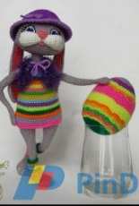 Lenchobird - Inspired Crochet Toys - Pichugina Elena - Easter Lady Bunny