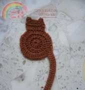 crochet pattern cat bookmark