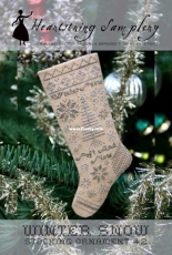 Heartstring Samplery  - Winter Snow Stocking Ornament