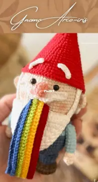 Bastet art - Kállyta Rodrigues - Rainbow gnome - Gnomo Arco iris - Portuguese