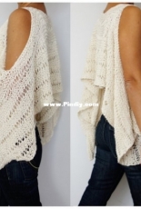 CamexiaDesigns - Knitting PATTERN- Open Shoulder Cropped Sweater