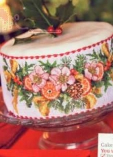 Gorgeous Garland Cake Band by Jayne Netley Mayhew from Cross Stitcher UK 205