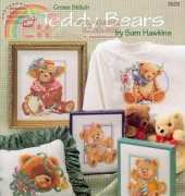 American School of Needlework  3620 Cross Stitch Teddy Bears by Sam Hawkins
