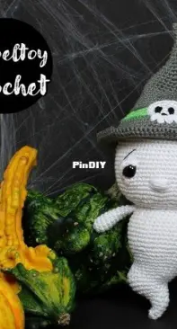 Mispeltoy Crochet - Kenzi Noe - Mogwai the Sleepy Ghost - Halloween
