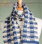 Knit and crochet now- KCN Design Team- 507ANP Checkerboard Squares Scarf- Free