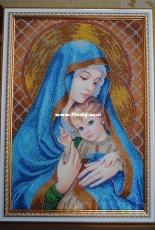 Madonna with a child (in blue)