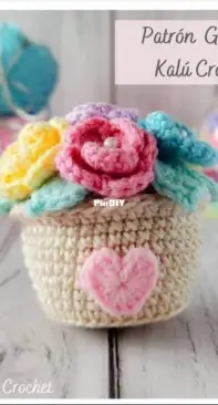 Kalu Crochet - Andry Pinzón -  Flower Basket - Canasta de Flores - Spanish - Free
