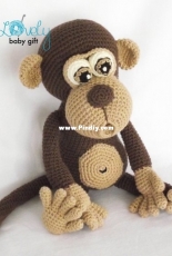 Lovely Baby Gift  - Viktorija Dineikiene - 147 Monkey Crochet Pattern - Danish