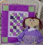 Purple Doll & Quilt Set Finished
