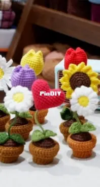 Sunny Princess Crochet - ColorLife Sunny - Sunny / Hieu Pham - Mini Flowers Pot