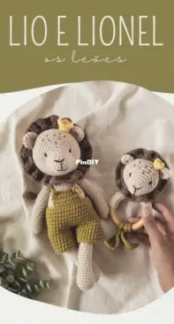 Lalarte Crochet - Elayne Ramos Cirilo - Lio e Lionel os Leões - Portuguese