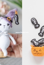 Planet Piu - Tatiana Saienko - Halloween Ghost Cat - Russian