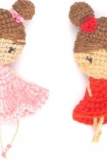 Crochet Toys Basket - Olga Lukoshkina - Girl Brooch
