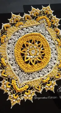 Crochet Shelters - Gangarathna Bhat - Gehna (Diamond) Doily - English and Russian
