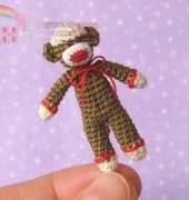 Muffa Miniatures- Mariella Vitale- Miniature Sock Monkey