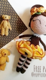 Poppy Crochet Design - Zsuzsanna Blaho - Beatrix Bear - Free