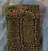 Beads and Lace Fingerless Mittens by Renee Rico