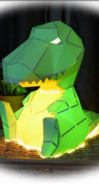 Papercraft - Tetra Variations - T-Rex Kawaii Lamp Pattern