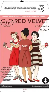 Cake Patterns - Red Velvet - Knitt Dress - Nr 0369