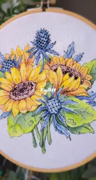 Sunflower and Blueflower