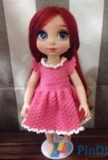 Crochet Doll's Pink dress