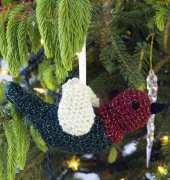 Red Heart WR1886 - Crocheted Chirper Ornament