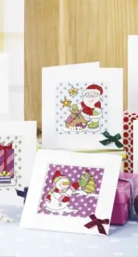 Christmas Cuties - Cards For Kids by Durene Jones from Cross Stitch Gold 106