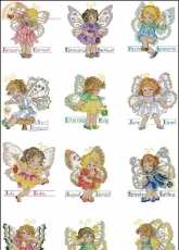 The Vermillion Stitchery FS-730 Birthstone Fairies Calendar