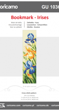 Coricamo - GU 10361 - Bookmark - Irises