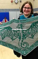 Celtic Sky Dragon Shawl by Tania Richter