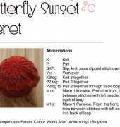Butterfly Sunset Beret by Ms Toks Handmade