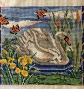 Elegant Swan - Cross Stitch Gold