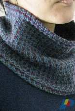 Three-Color Slipped-Stitch Cowl by Sandhya S. /Swatch Love-Free