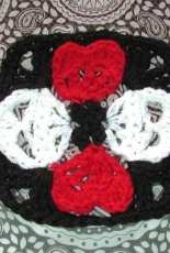 Spider Mambo Designs - I Love Creepy Skulls Afghan Square