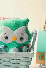 Noia Land, Paloma Rocha, Buho Azul Blue owl, Felt