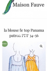 Maison Fauve-  La blouse/le top Panama 34-56  - French