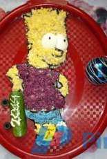 Bart Simpson (in a salad )