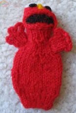 Elmo Knitted Finger Puppet